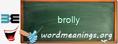 WordMeaning blackboard for brolly